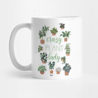 Crazy Plant Lady Illustration Quote Mug